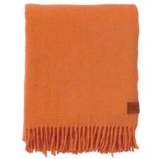 plaid oranje recycled wol klippan true orange