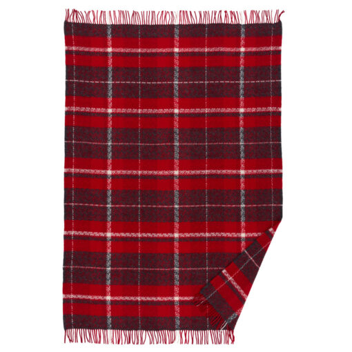 plaid rood ruiten lamswol klippan snuggle red