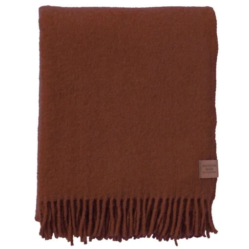 plaid roodbruin roest recycled wol klippan true rust