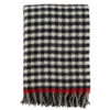 plaid zwart lamswol pied de poule klippan dogtooth black red