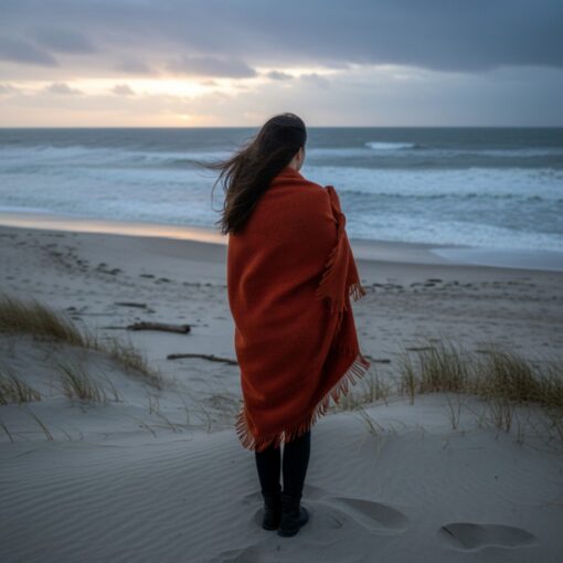 plaid rood lamswol Ruby Red Klippan