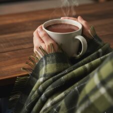 plaid ruiten groen snuggle klippan lamswol