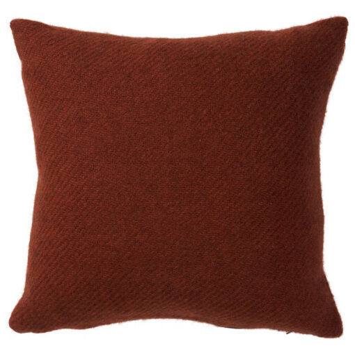 kussen roodbruin effen lamswol klippan gotland rust