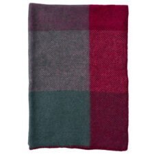 ledikantdeken roze groenblauw wol klippan gotland check pink midi