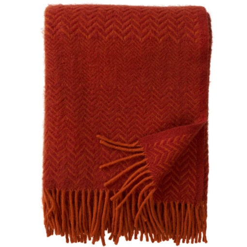 plaid rood eco lamswol klippan zigzag ruby