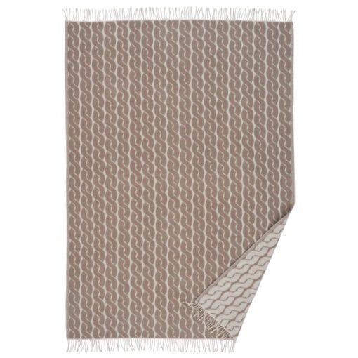 plaid zand lamswol klippan knit sand