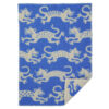 wiegdeken blauw beige lamswol klippan jump beige blue