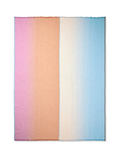 alpacawollen plaid blauw roze multicolour elvang carte postale blue pink