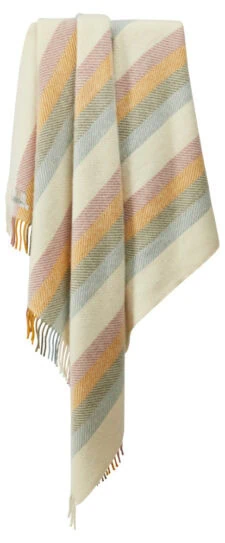 crèmekleurige plaid met strepen tweedmill stripe primrose