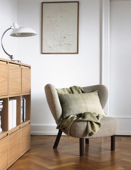 lichtgroen kussen alpacawol langwerpig elvang horizon bottle green