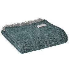 plaid donkergroen wol extra lang tweedmill textiles beehive emerald grey