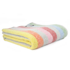 plaid grijs multicolour strepen wol tweedmill fishbone stitch edge rainbow grey stripe