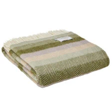 plaid olijfgroen pastel multicolour strepen wol tweedmill textiles stripe botanical