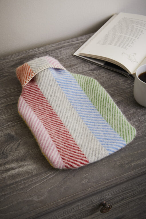 Kruik grijs multicolour, wol, Tweedmill Rainbow Grey Stripe - Afbeelding 5