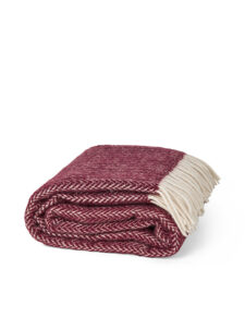 wollen plaid bordeaux rood elvang hope red wine