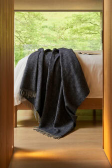 wollen plaid donkerblauw tweedmill beehive navy