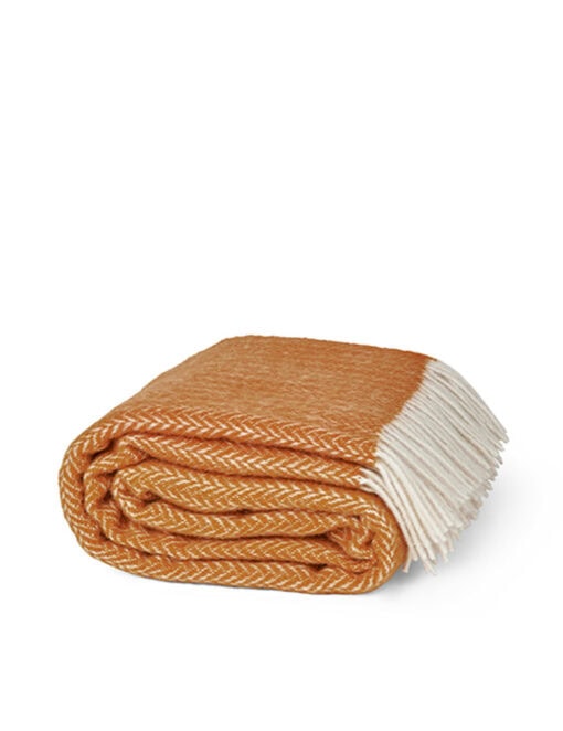 wollen plaid oranje elvang hope curry