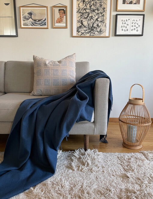 alpacawollen plaid petrol effen elvang classic mirage blue