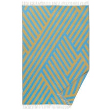plaid blauw geel lamswol klippan tangent blue butter