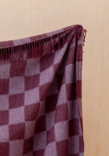 plaid bordeaux rood lila recycled wol tbco burgundy lilac checkerboard