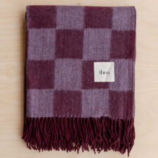 plaid bordeauxrood lila recycled wol tbco burgundy lilac checkerboard