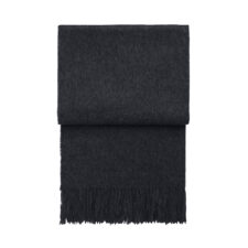 plaid donkergrijs alpacawol effen elvang classic dark grey
