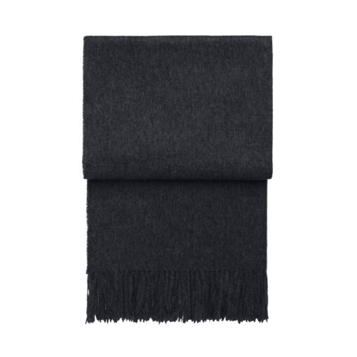 plaid donkergrijs alpacawol effen elvang classic dark grey