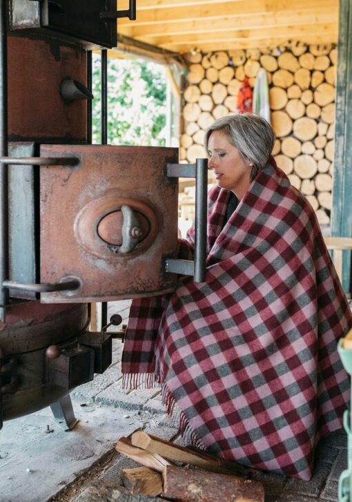 plaid ruiten wine gingam roze rood Ookinhetpaars wol