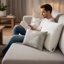 kussenset winter whisper op de bank set