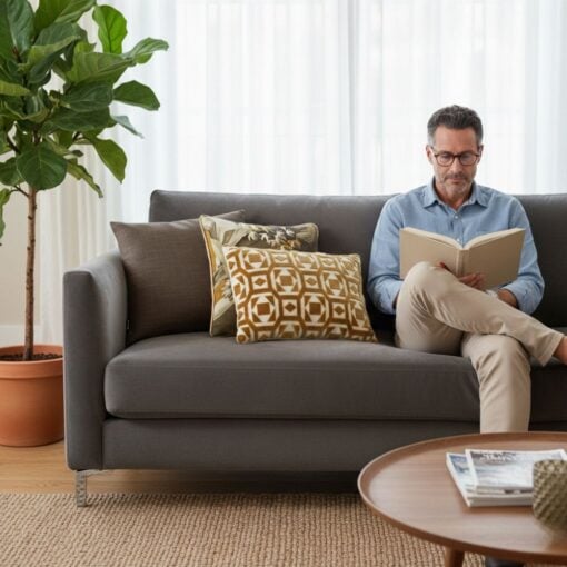 kussenset okergeel bruin Ookinhetpaars