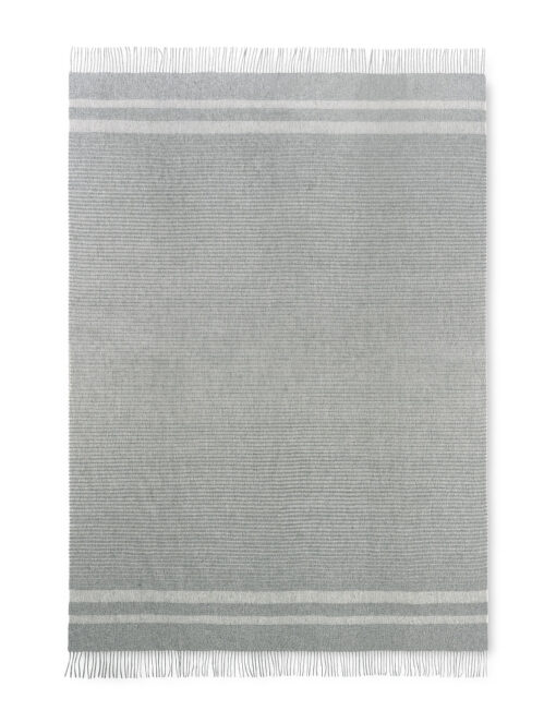 gestreepte plaid lichtgrijs ivoor alpacawol elvang river light grey ivory