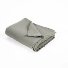 woondeken olijfgroen wol moyha decorative edge olive