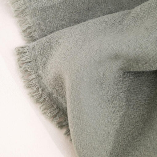 woonplaid olijfgroen wol moyha decorative edge olive