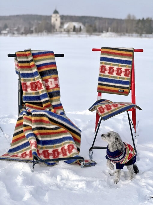 wiegdeken plaid multicolour lamswol klippan rättvik multi