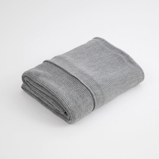 bedsprei grijs gebreid 3 maten moyha woolly grey