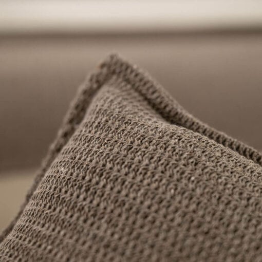 bruin kussen katoen gebreid groot moyha close to nature brown