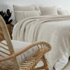 gebreide sprei beige moyha woolly beige