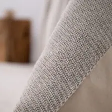 katoenen bedsprei zand gebreid moyha close to nature sand