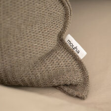 katoenen kussen bruin gebreid groot moyha close to nature brown