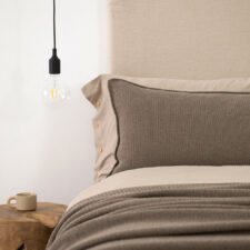 katoenen sierkussen bruin gebreid groot moyha close to nature brown