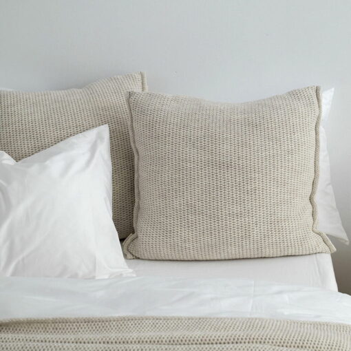 kussen beige gebreid wolmix groot moyha slowly beige