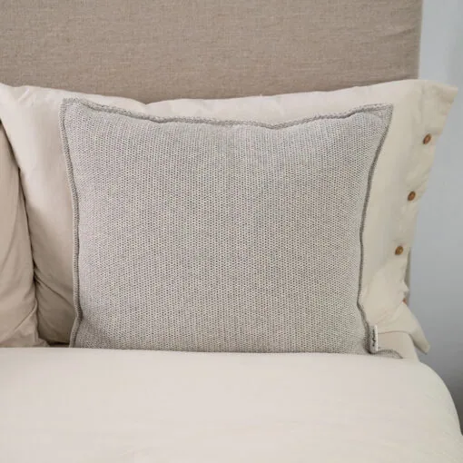 kussen zand katoen vierkant gebreid moyha close to nature sand