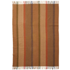 lamswollen plaid bruin beige multicolour klippan birka clay