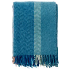 plaid blauw multicolour lamswol klippan birka waterfall