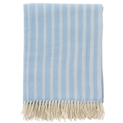 plaid blauw strepen merinowol klippan irregular stripes infinity blue