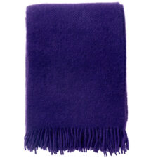 plaid paars effen lamswol klippan gotland plum