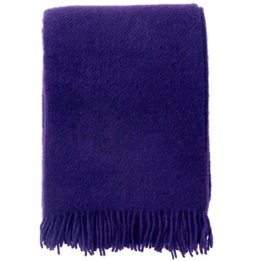 plaid paars effen lamswol klippan gotland plum