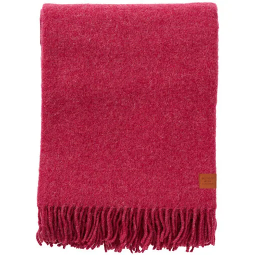 plaid rozerood recycled wol klippan true cerise