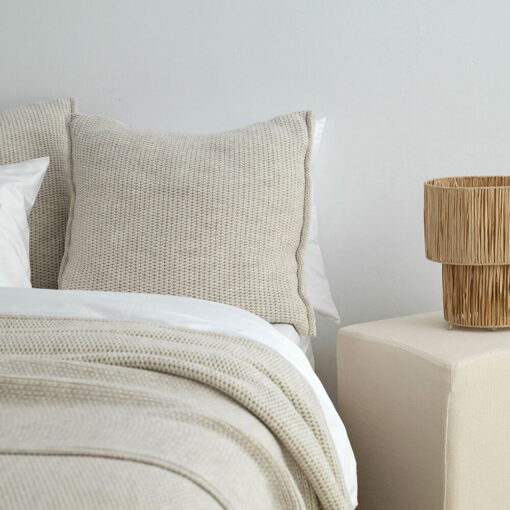 sierkussen beige gebreid wolmix groot moyha slowly beige