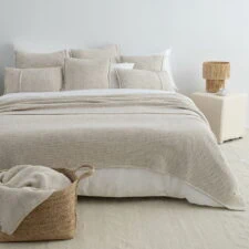 sprei beige gebreid moyha woolly beige
